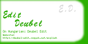 edit deubel business card